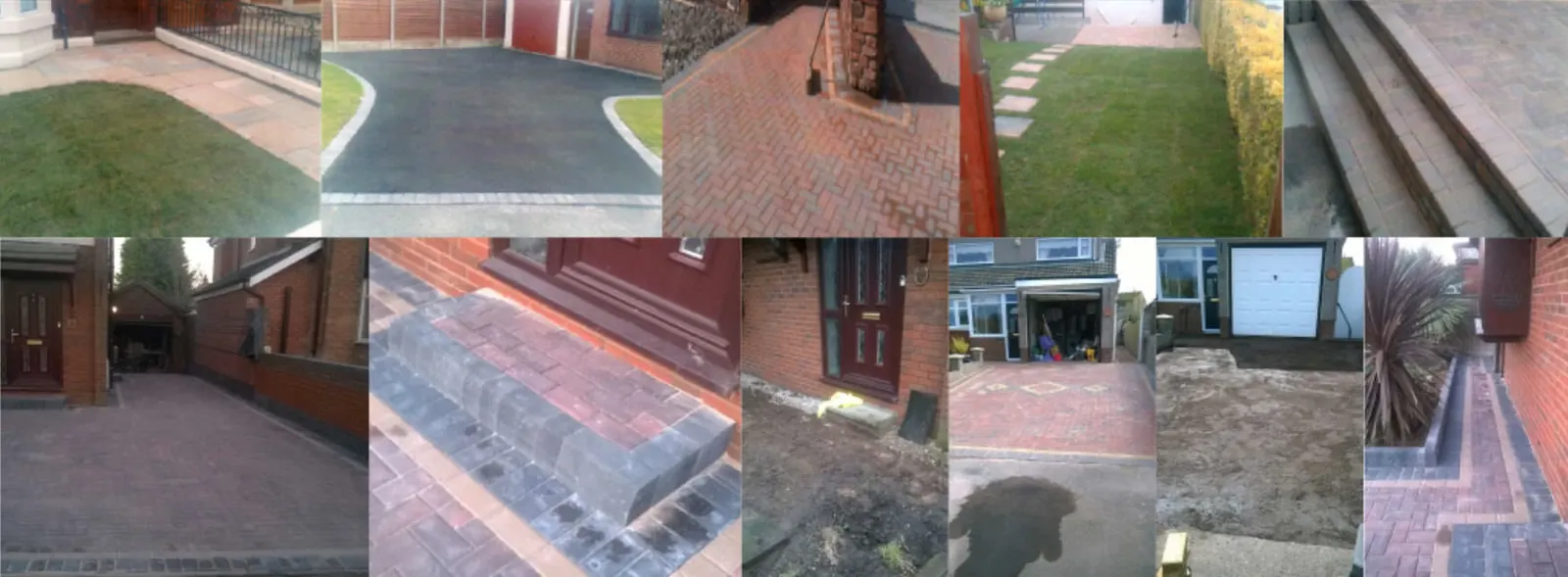 Selection of completed driveway and path projects